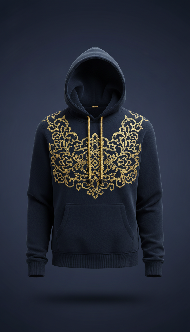 Sapphire Embroidered Hoodie